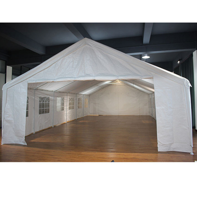 6*12M Garaje portátil con puertas plegables de pared lateral con cubierta metálica Tienda de trabajo pesado exterior