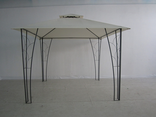 3*3M Double Top Pergola Gazebo Metal Decorado Ideal para bodas y eventos