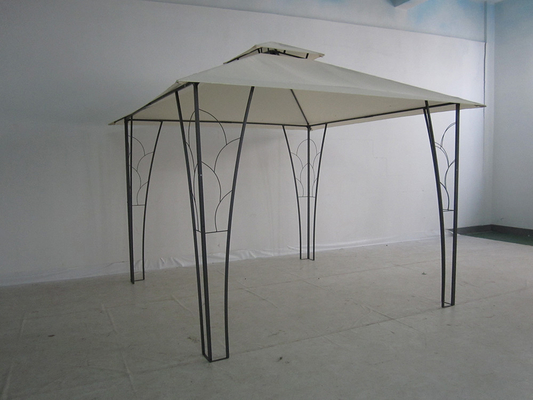 3*3M Double Top Pergola Gazebo Metal Decorado Ideal para bodas y eventos