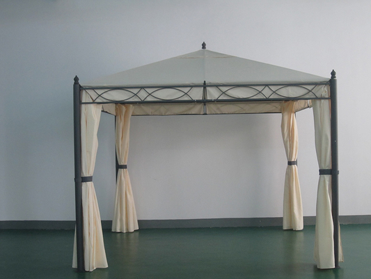 PA Revestido 3*3*2.75m Canopy de grado y estructuras de jardín plegables Gazebo con redes