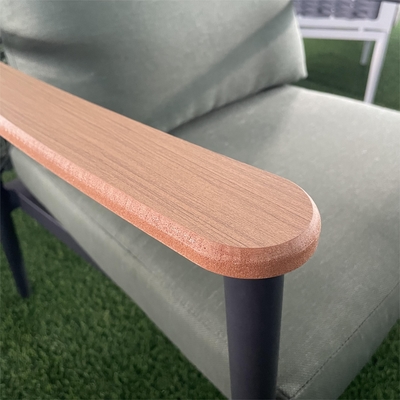 Conjunto de sofá de ratan de aluminio de color personalizado