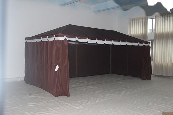 Parque de ocio 3 * 6M Protección solar de aluminio Casual Gazebo con mosquiteros