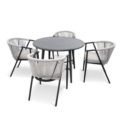 Sala de estar Cuadro de aluminio Muebles de jardín al aire libre Sofá de rotín Conjunto con conjunto de bistró