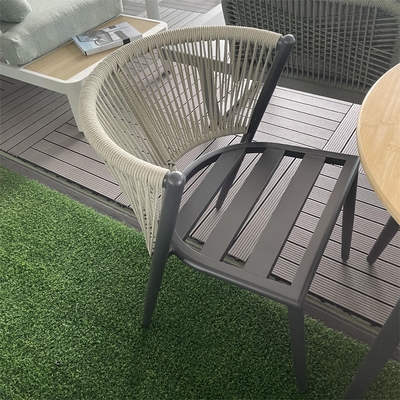 Sala de estar Cuadro de aluminio Muebles de jardín al aire libre Sofá de rotín Conjunto con conjunto de bistró