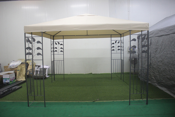 Gazebo de doble techo de 3*3m con marco de acero recubierto de PA y tela de poliéster
