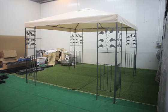 Gazebo de doble techo de 3*3m con marco de acero recubierto de PA y tela de poliéster