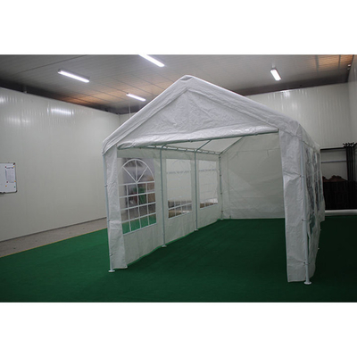 Carport exterior CP004-W con cubierta superior de PE impermeable y marco de metal 3X6M cobertizo de jardín