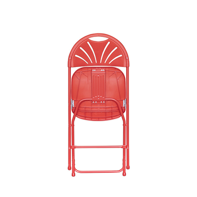 Silla de plástico blanco silla plegable de metal apilada para jardines al aire libre parques de bodas