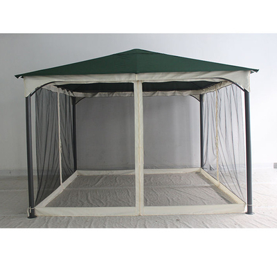 3.5*3.5*2.75M Gazebo exterior de hierro con tubo de acero y revestimiento de poliéster duradero