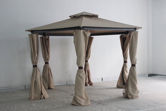 2*2*2.8M Gazebo recubierto de PVC con cortina y mosquiteros de los mejores fabricantes de gazebo