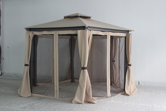 2*2*2.8M Gazebo recubierto de PVC con cortina y mosquiteros de los mejores fabricantes de gazebo