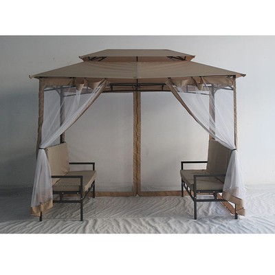 Diseño personalizado Gazebo de jardín de lujo Patio Gazebo de metal usado impermeable