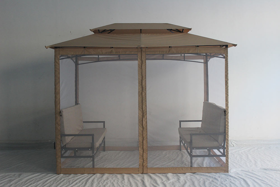 Fácilmente ensamblado impermeable lujoso mirador al aire libre 2 * 2.9 * 2.45M para jardín patio trasero