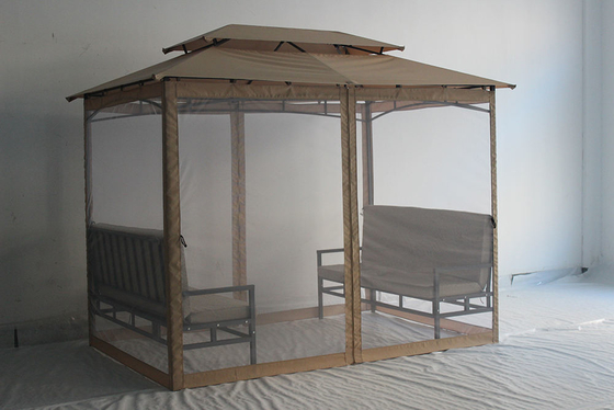 Fácilmente ensamblado impermeable lujoso mirador al aire libre 2 * 2.9 * 2.45M para jardín patio trasero