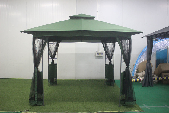 Tiendas de campaña grandes Gazebos impermeables y portátiles Gazebos de hierro con mosquiteros