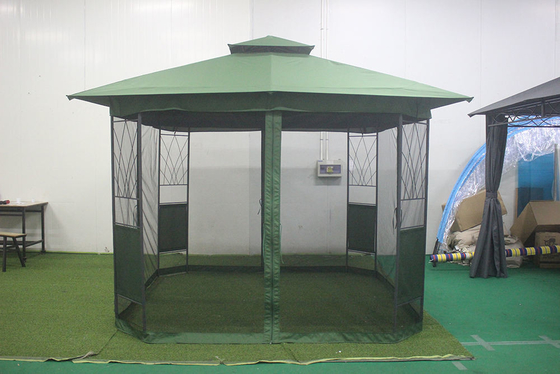 Tiendas de campaña grandes Gazebos impermeables y portátiles Gazebos de hierro con mosquiteros