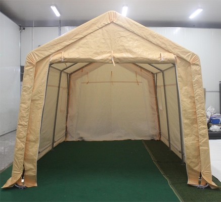 Aparcamiento de automóviles Gran tienda de garaje con techo de acero galvanizado y material de techo PE
