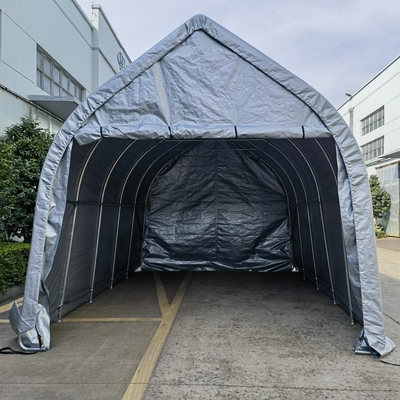 Aparcamiento de automóviles Gran tienda de garaje con techo de acero galvanizado y material de techo PE