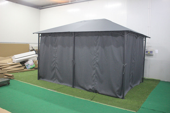 Cuadro de aluminio recubierto de PA impermeable Gazebo portátil para jardín fácilmente ensamblado