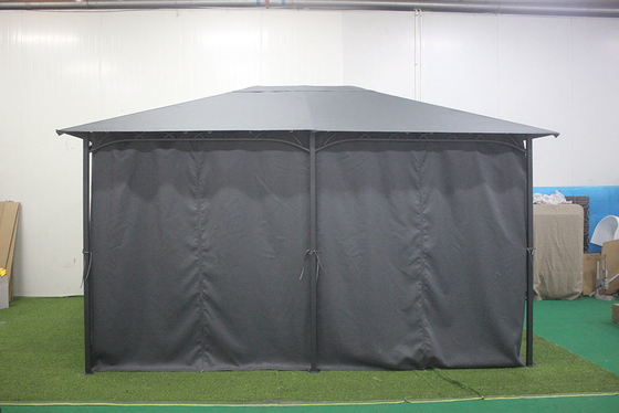 Cuadro de aluminio recubierto de PA impermeable Gazebo portátil para jardín fácilmente ensamblado