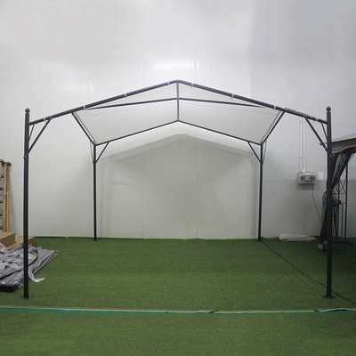 Pergola de jardín fácil de ensamblar Ocio de metal Gazebo al aire libre respetuoso con el medio ambiente 3,5*3,5*2,7m