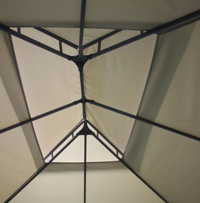 Gazebo exterior de metal para jardín con doble tapa 3x4x2.7m Tipo de metal opcional