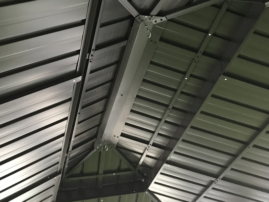 Pergola de metal al aire libre de acero galvanizado con doble tapa 3X3.65X2.85M para suministros de jardín