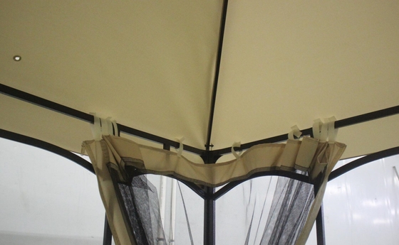 3x3x2.7M Acero exterior con doble cubierta Gazebo para patio Canopy Party Santuario al aire libre