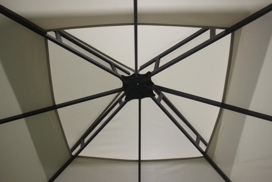 3x3x2.7M Acero exterior con doble cubierta Gazebo para patio Canopy Party Santuario al aire libre