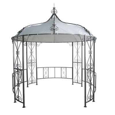 Material de tela de poliéster 3 * 2.9M patrón de trabajo abierto Aguja de alta energía Gazebo para jardín