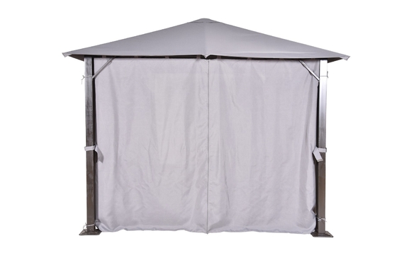 Gazebo exterior de metal para jardín con tapa única pintado a mano 3x3x2.57m Fácil de ensamblar