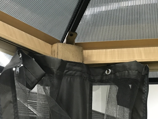 Cuadro de aluminio 2x2x2x2.8M Hexagonal Hardtop Gazebo para protección solar y relajación