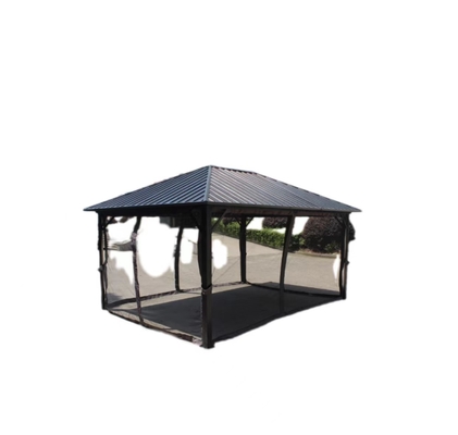 Extensiones para jardinería Pergola 4.85x3.65x2.75m Acero galvanizado con material de tela