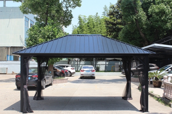 Extensiones para jardinería Pergola 4.85x3.65x2.75m Acero galvanizado con material de tela
