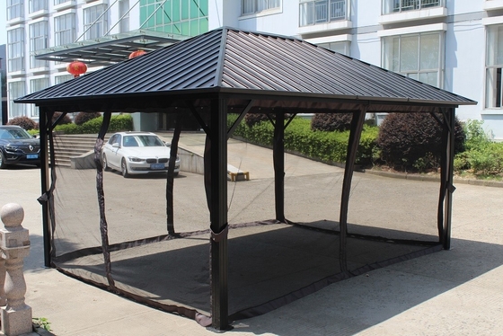 Extensiones para jardinería Pergola 4.85x3.65x2.75m Acero galvanizado con material de tela