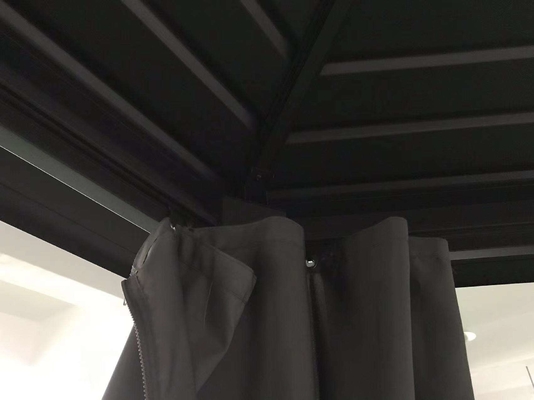 Cuadro de aluminio 4x4x2.8M Hexagonal Hardtop Gazebo Ideal para el exterior y fácil de configurar