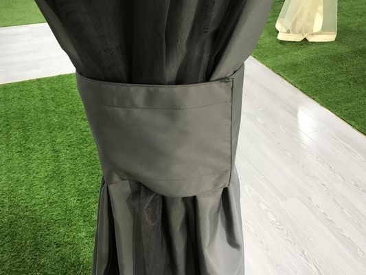 3X4X2.75M PVC y Aluminio Techo suave Gazebo Techo solar para jardín doble