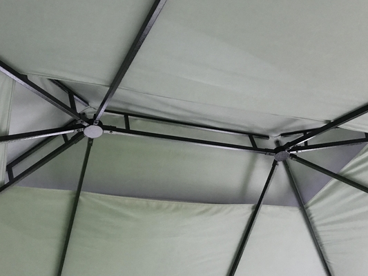 3X4X2.75M PVC y Aluminio Techo suave Gazebo Techo solar para jardín doble