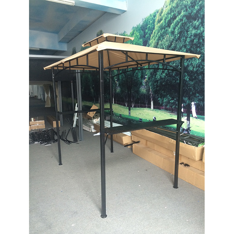 Material de vela de poliéster 2.5*1.3*2.5M Patio Shelter Canopy Tent para barbacoa Grill Gazebo
