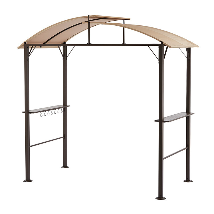 PA revestido de vela de acabado de metal toldo techo todo el tiempo sombreador para pabellón de barbacoa