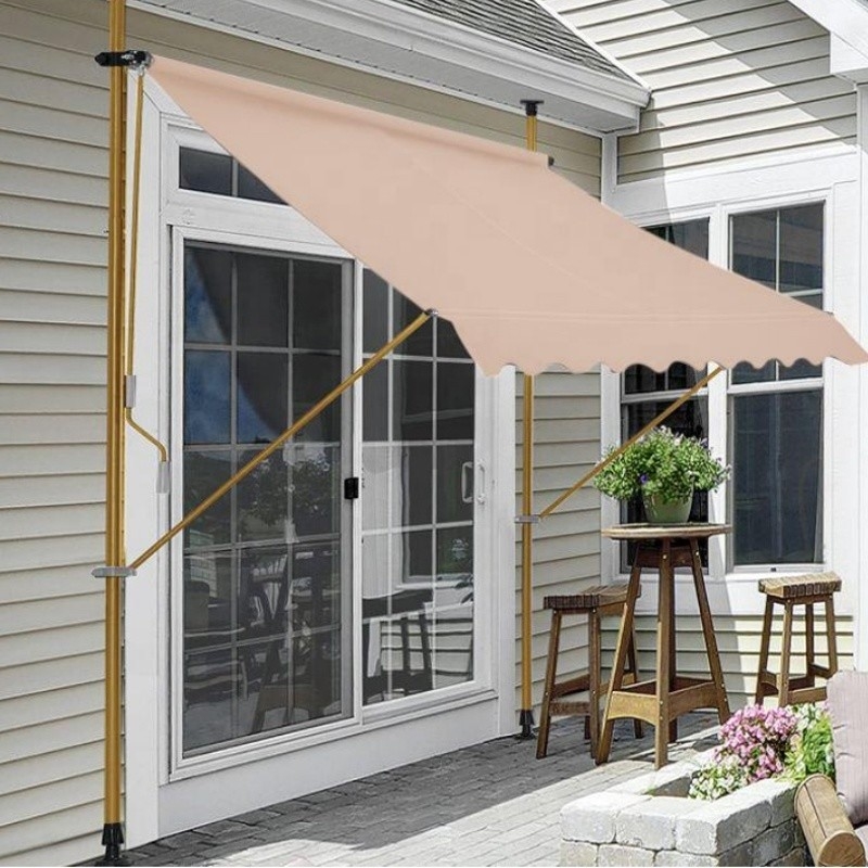Tejido de poliéster impermeable de aleación de aluminio retráctil para patio de balcón 3 * 1,2 m