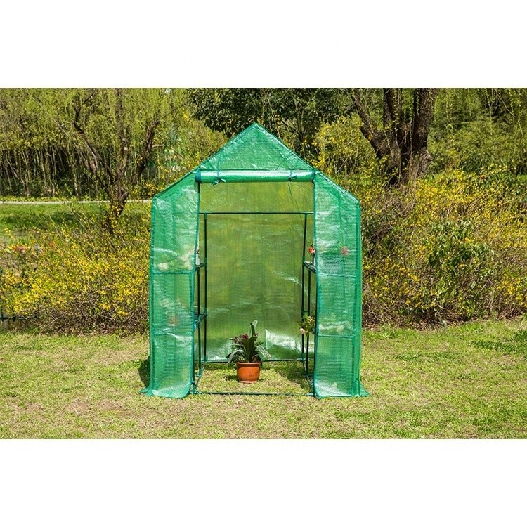 Cuadro de trabajo pesado de metal invernadero impermeable de plástico de ventilación para el crecimiento de plantas al aire libre