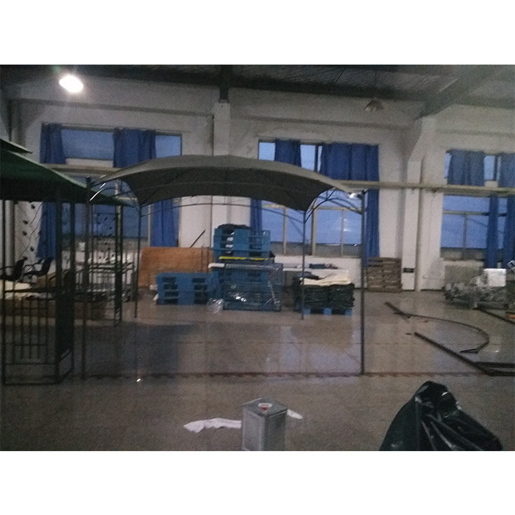 Patio exterior Carport con marco de acero 3 * 3M Pared de sol Jardín Techo con dosel de bodas blanco