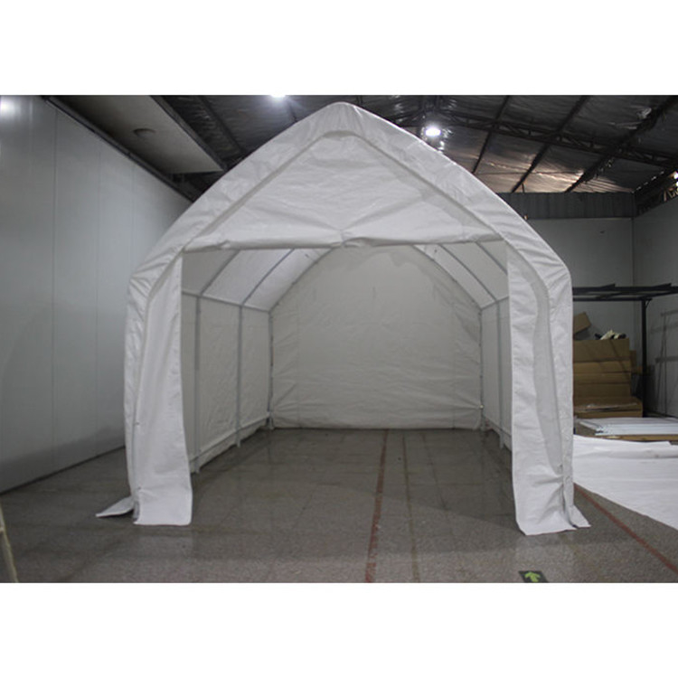 360*600*340cm Carport de tienda móvil de plástico con madera tratada bajo presión