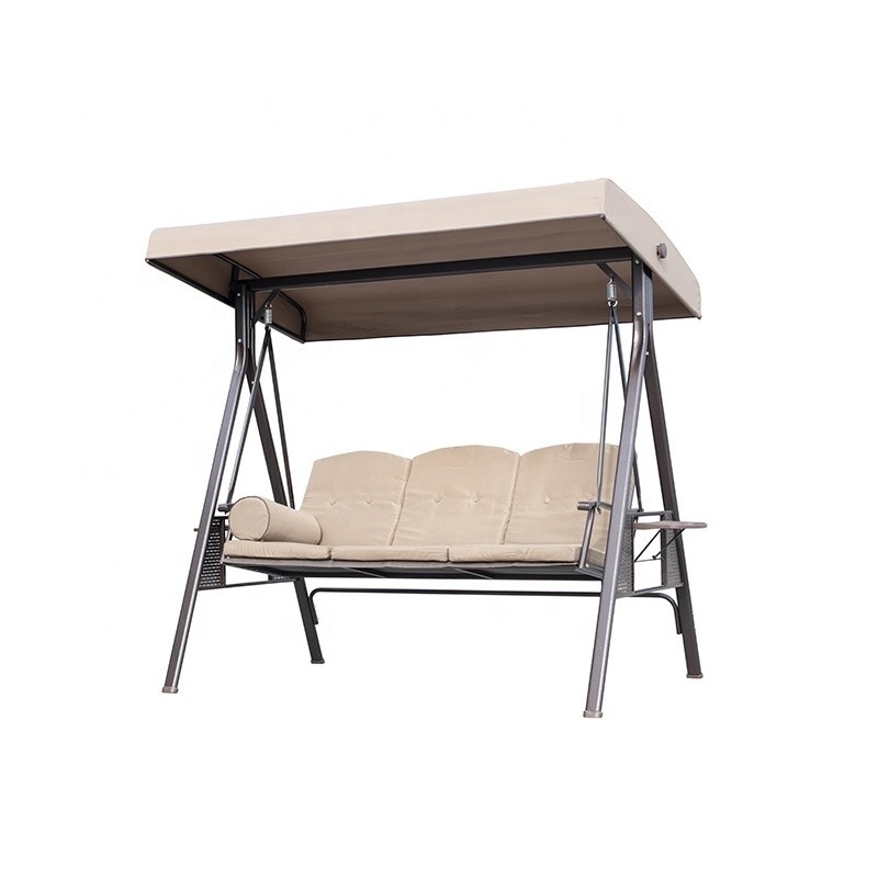 200*124*170cm Decoraciones de jardín cama de banco con colchón con dosel pergola mirador