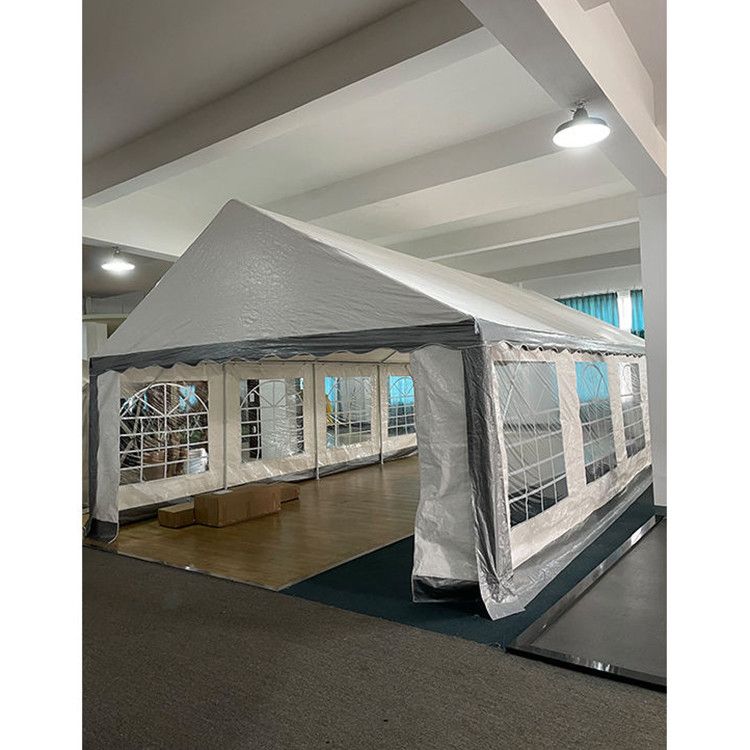 Carport de boda portátil personalizado y pequeño para jardín sin revestimiento y tratado térmicamente