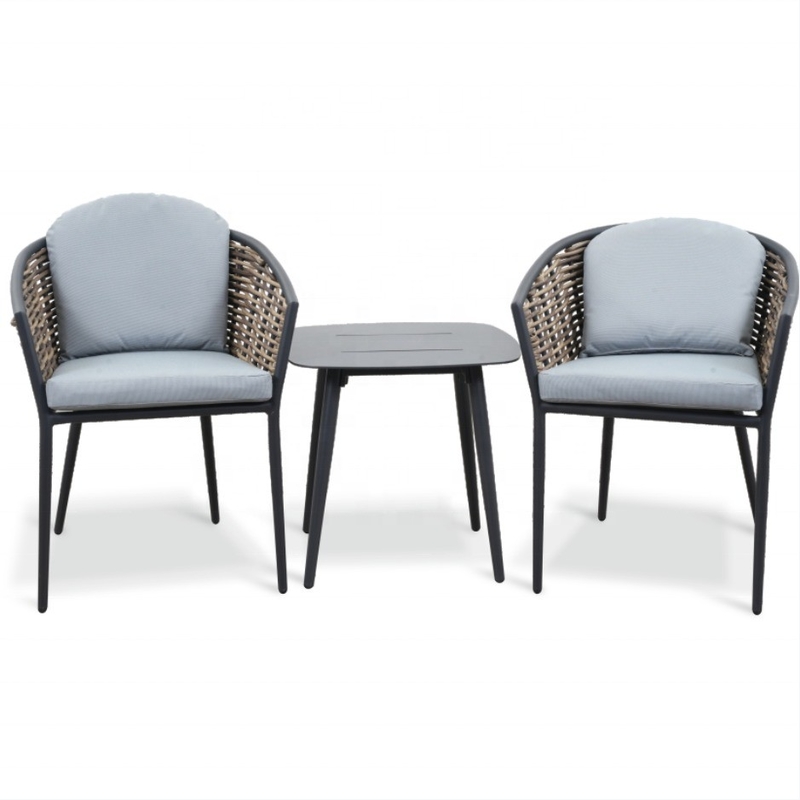 Conjunto de jardín al aire libre Conjunto de sofá de rattan de aluminio Conjunto de mesa de lujo Conjunto de comedor