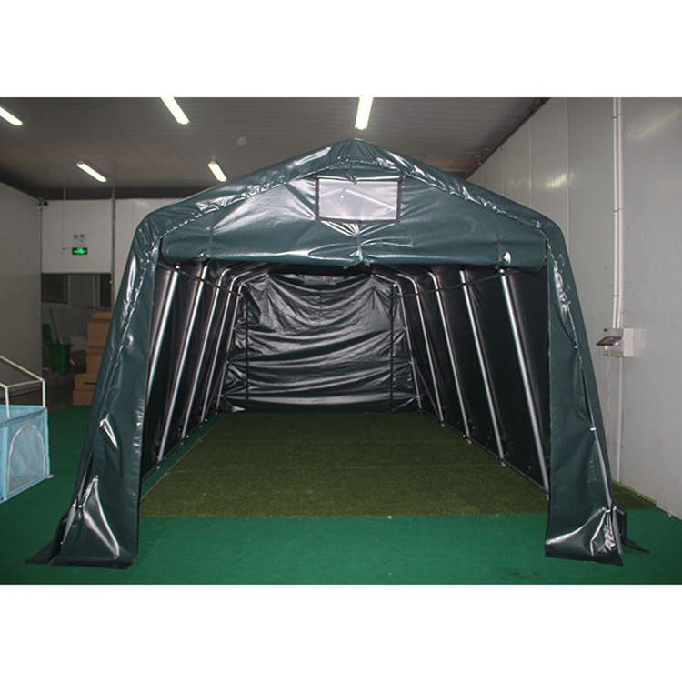Sin recubrimiento impermeable PVC plegable de gran tamaño almacén exterior de almacenamiento domo carport