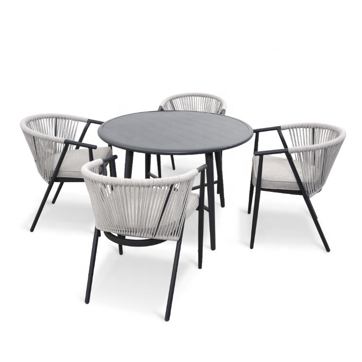 Sala de estar Cuadro de aluminio Muebles de jardín al aire libre Sofá de rotín Conjunto con conjunto de bistró