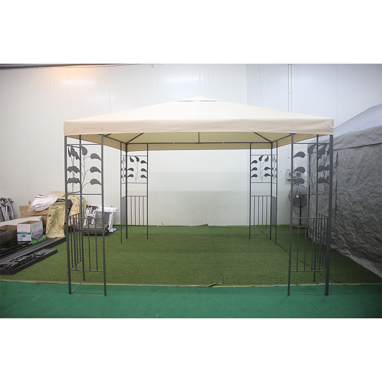 Gazebo de doble techo de 3*3m con marco de acero recubierto de PA y tela de poliéster